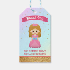 Guld Glitter Cute Little Princess Aqiqah Presentetikett