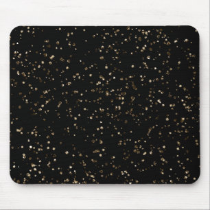 Guld Glitter damm i Svarta havet Musmatta