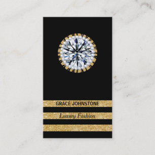 Guld Glitter,Diamant & Pearls CONTEMPORARY Visitkort