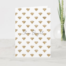 Guld Glitter diamanter Kort