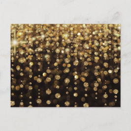 Guld Glitter diamanter Vykort