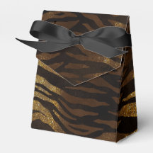 Guld Glitter Djungel Tiger