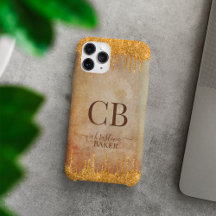 Guld glitter droppar med rustik beröring