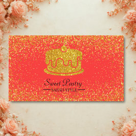 Guld Glitter Elegant Bakery Visitkort