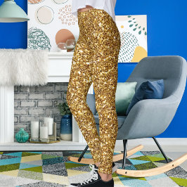 Guld Glitter Elegant Sparkles Cute Mamma Girly Gif Leggings