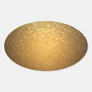 Guld Glitter Elegant Tom Mall Mall Lägg Till Din T Ovalt Klistermärke