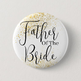 Guld Glitter far av Bride bröllop-knapp Knapp