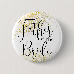 Guld Glitter far av Bride bröllop-knapp Knapp
