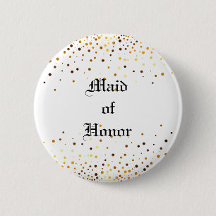Guld Glitter Faux Foil Confetti Maid of honor Knapp