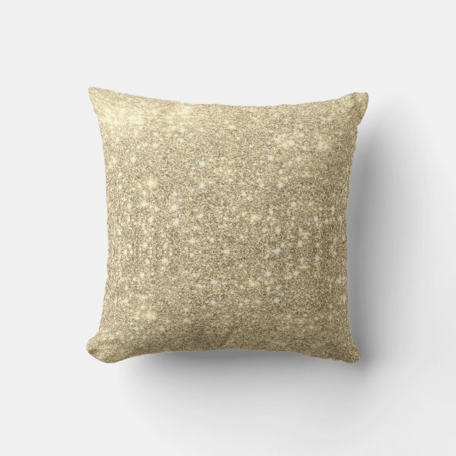Guld Glitter Faux-Gnistran Kudde (Framsida)