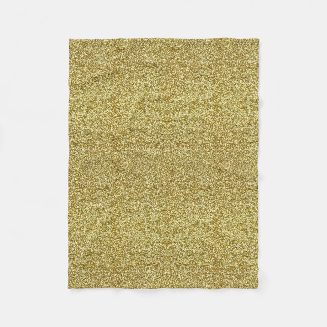 Guld Glitter Fleece Blanket (Framsidan)