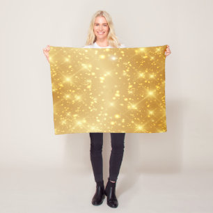 Guld Glitter Fleecefilt
