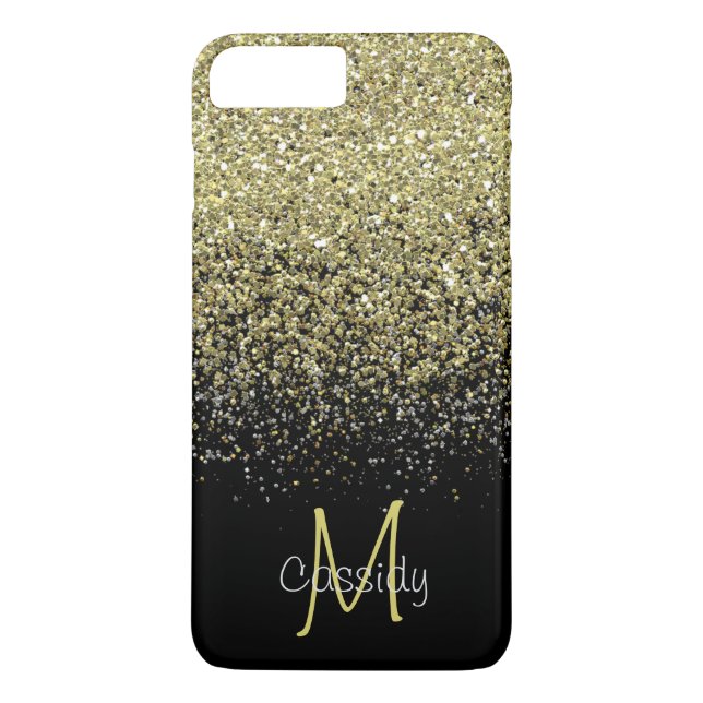 Guld- glitter, flickaktigt, trendig, mobil Case-Mate iPhone skal (Baksida)