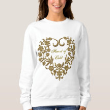 Guld Glitter Flourish Valentine Women
