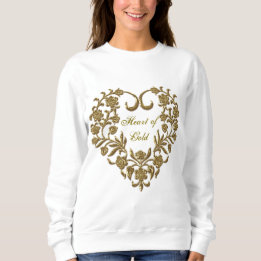 Guld Glitter Flourish Valentine Women T Shirt