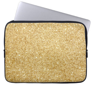 Guld- glitter för elegant Faux Laptop Sleeve