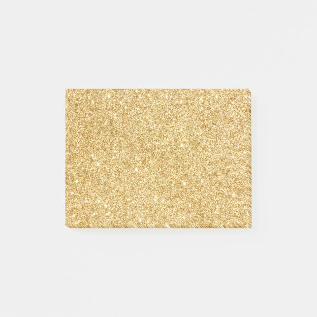 Guld- glitter för elegant Faux Post-it Block (Framsida)