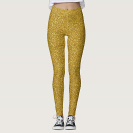Guld- glitter för helgdag All över Leggings