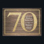 Guld- glitter för lantlig 70th födelsedaginbjudan inbjudningar<br><div class="desc">Lantlig 70th födelsedaginbjudan. Svart och guld- glitterfödelsedagsfestinbjudan med lantlig Wood bakgrund. Överrrakningfödelsedag. Vuxen födelsedag. Party för manar- eller kvinnaBday våldsamt slag. Behaga klickar "skräddarsy den" knäppas och använder vårt designverktyg för att ändra denna mall för mer ytterligare customization.</div>