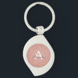 Guld- glitter för rosa ros & gnistraMonogram Swirl Silverfärgad Nyckelring<br><div class="desc">För för Fauxglitter och gnistra för rosa ros guld- elegant födelsedag eller Bachelorette Keychains. Dessa bröllop,  möhippan eller födelsedagsfesten Keychains kan skräddarsy för att inkludera ditt initialt och förnamn. Behaga kontakten formgivare för skräddarsy matcha objekt.</div>