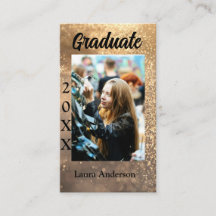 Guld glitter fotot studenten Lägg till namn-klasst