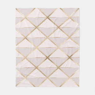 Guld glitter, geometrisk rhombus mönster. fleecefilt