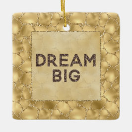 Guld Glitter Giraffe Print Dream Julgransprydnad Keramik