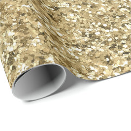 Guld Glitter Glam Bling Stylish Chic Trendig Presentpapper