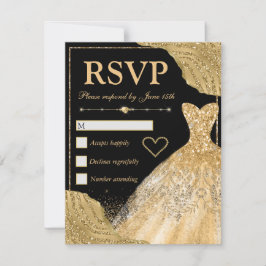 Guld Glitter Glam Kant & Dress Sweet 16 OSA Kort