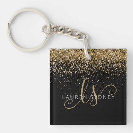 Guld Glitter Glam Monogram Namn