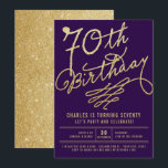 Guld Glitter Glam Vuxen 70:e Födelsedagsfest Inbju Inbjudningar<br><div class="desc">Designad av tjock*fa*tin. Enkel att anpassa med egen text,  bild eller bild. Kontakta tjock*fa*tin direkt om du vill ha anpassningsbar. Avgifter för anpassningsbar gäller. www.zazzle.com/fat_fa_tin www.zazzle.com/color_therapy www.zazzle.com/fatfatin_blue_knot www.zazzle.com/fatfatin_red_knot www.zazzle.com/fatfatin_mini_me www.zazzle.com/fatfatin_box www.zazzle.com/fatfatin_design www.zazzle.com/fatfatin_ink.</div>