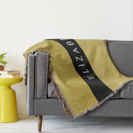 Guld Glitter, Glitter, bakgrund, ditt namn Filt