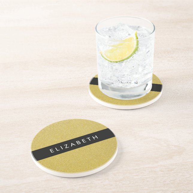 Guld Glitter, Glitter, bakgrund, ditt namn Underlägg (Sidan)