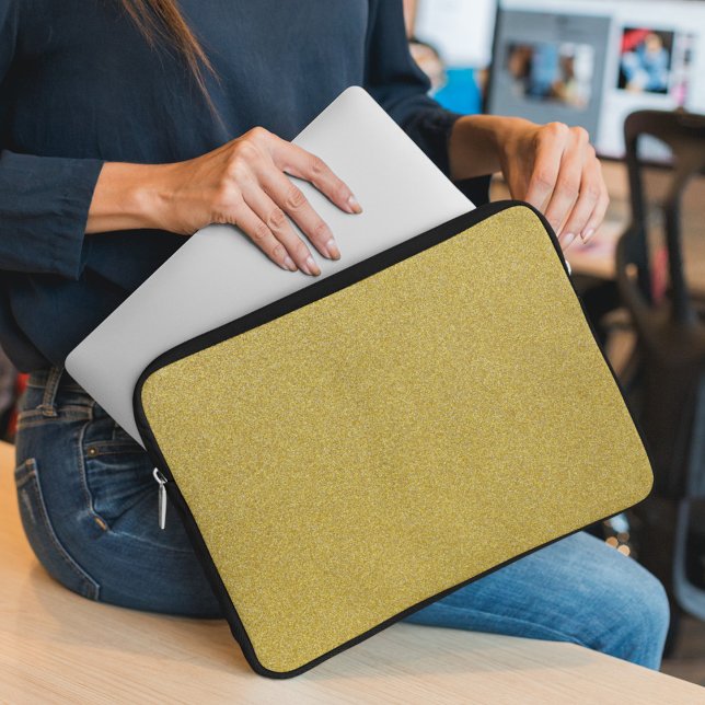 Guld Glitter, Gnistra, Glitter Laptop Fodral (Skapare uppladdad)
