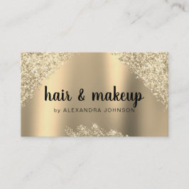 Guld Glitter Gnistra Hair Makeup Visitkort