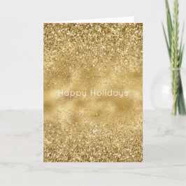 Guld Glitter Gnistra Kort