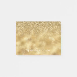 Guld Glitter Gnistra   Post-it Block