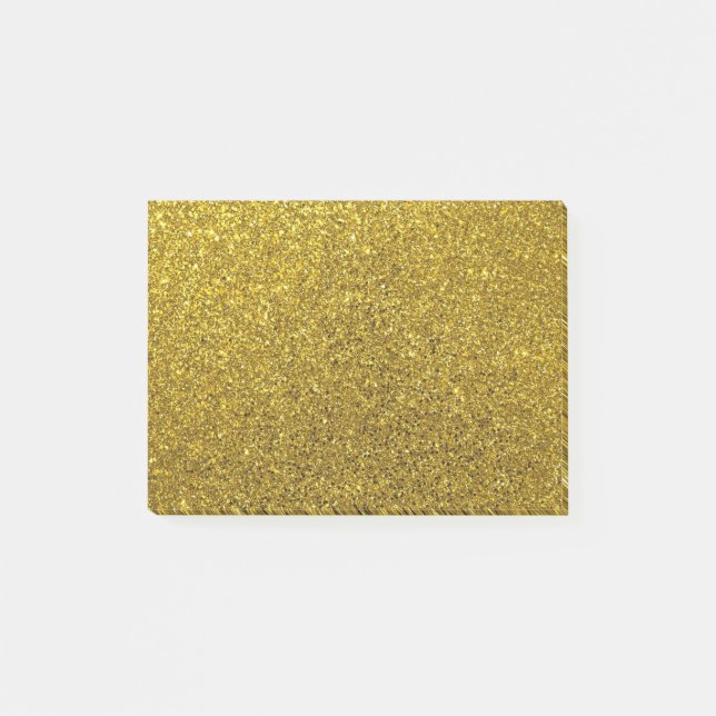 guld glitter gnistrans skolarbete post-it block (Framsida)