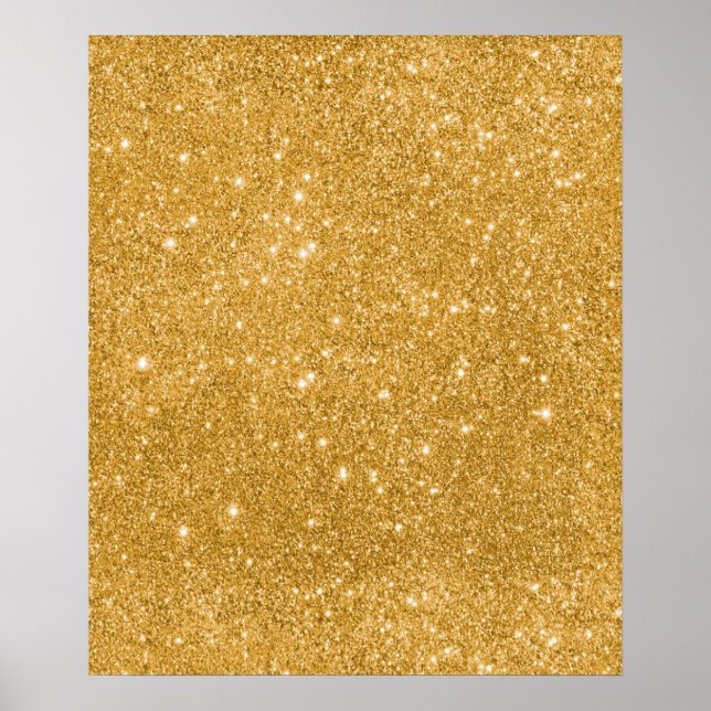 Guld Glitter Gnistrar Poster (Framsidan)