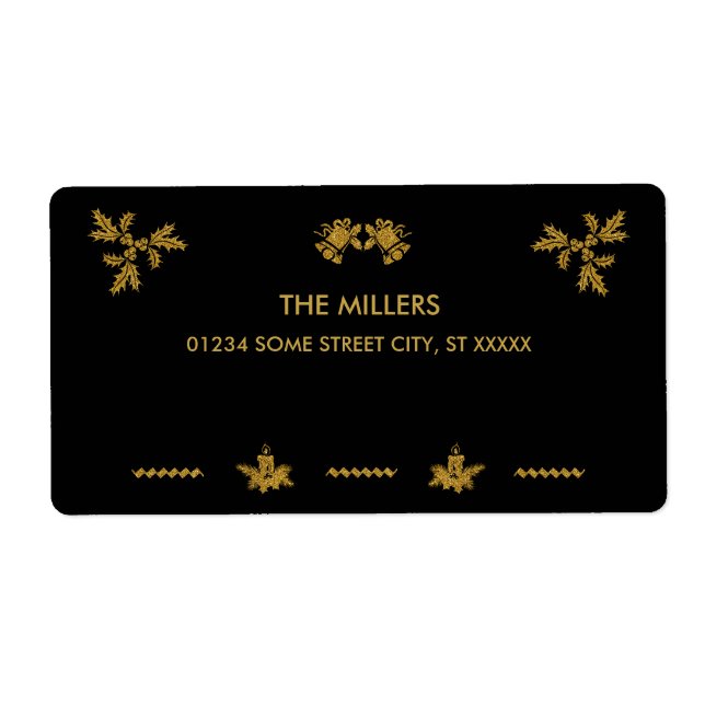 Guld Glitter God jul, Jultomten, Fraktsedel (Framsidan)