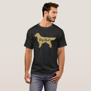 Guld Glitter Golden Retriever   Hund T-shirt
