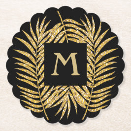 Guld Glitter Handflatan Underlägg Papper