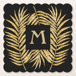 Guld Glitter Handflatan Underlägg Papper