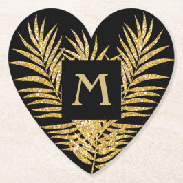 Guld Glitter Handflatan Underlägg Papper