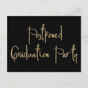 Guld Glitter har skjutit upp Studentfesten Black Vykort