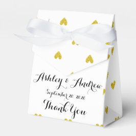 Guld Glitter Hearts Mönster Presentaskar