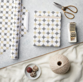 Guld Glitter, helgdag Snöflingor Mönster Presentpapper