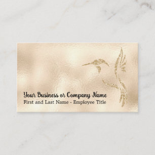 Guld Glitter Hummingbird Visitkort