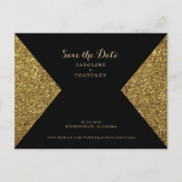 Guld Glitter Image & Black Glam Spara datum