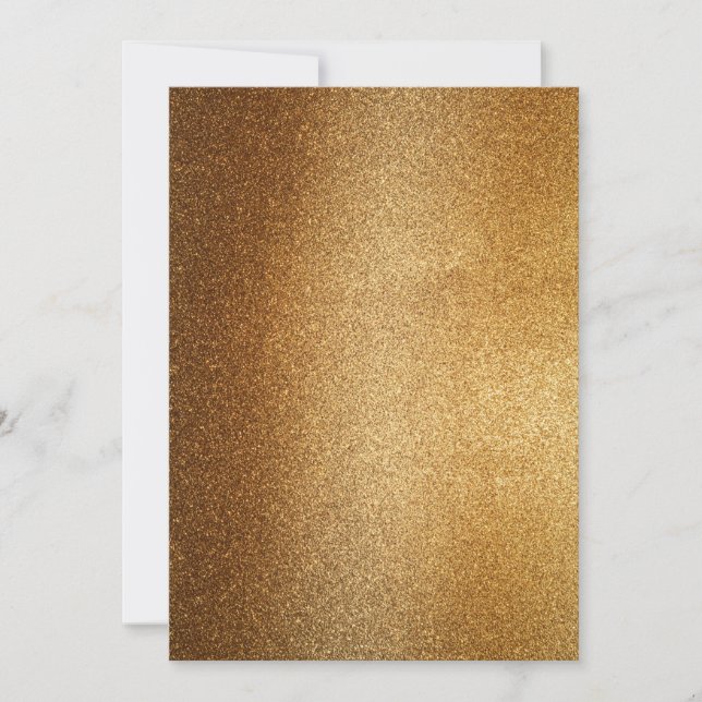 Guld Glitter Inbjudningar (Framsida)